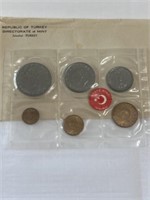 Turkey 1965 6-Coin Mint Set in Original Package