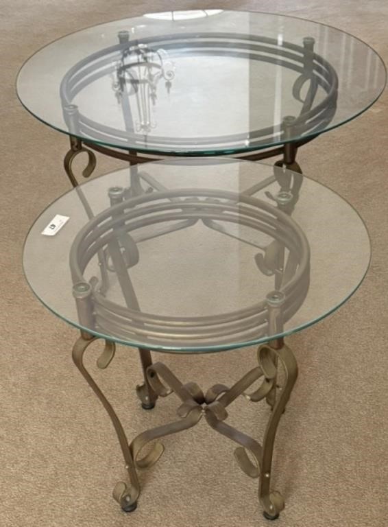 2 - Glass Top Tables