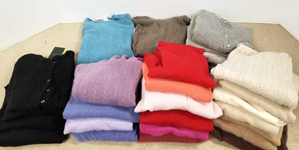 Group of cashmere sweaters including Ann Taylor,