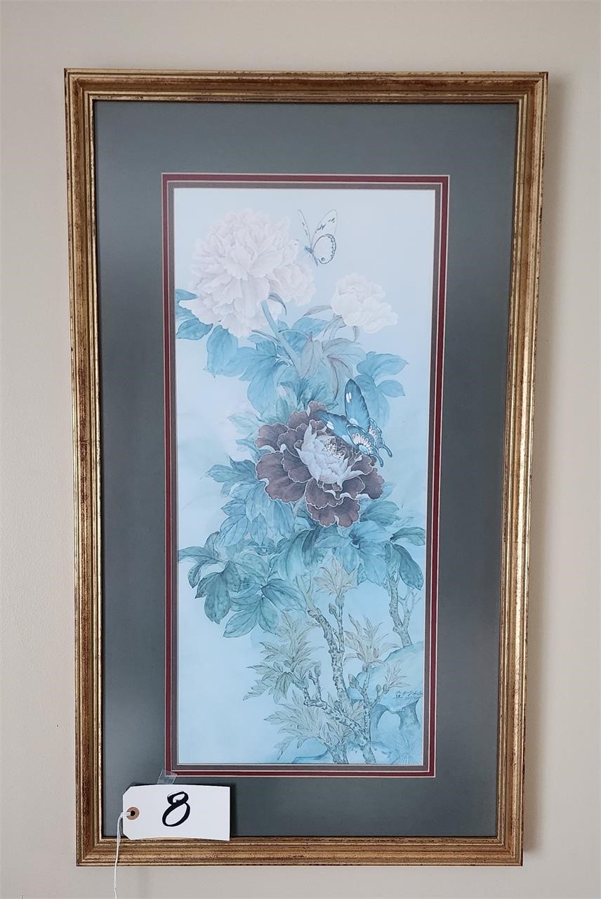 (2) Framed Floral Prints