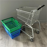 Small Shopping Cart, Two Shopping Baskets
