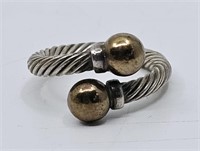 Sterling Silver Ring Gold Plated