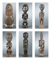 Six African figures. 20th century.
