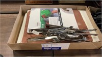 1 LOT ASSORTED UTENSILS & CUTTING BOARDS