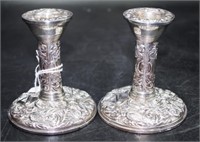 Pair Elizabeth II sterling silver Candlesticks