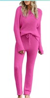 2 XL - hot pink luvamia Women's Casual Pajama Set