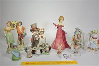 Lot of Ceramic / Resin Figurines Includes a set