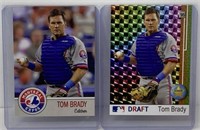 (2) Tom Brady Baseball Cards