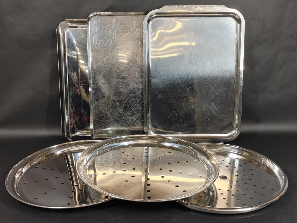 Stainless Steel Pizza Pans and Trays