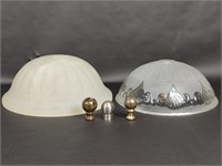 Vintage Art Deco Frosted Ceiling Light Covers