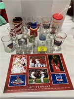 GROUP OF INDY 500 GLASSES, STL CARDINALS