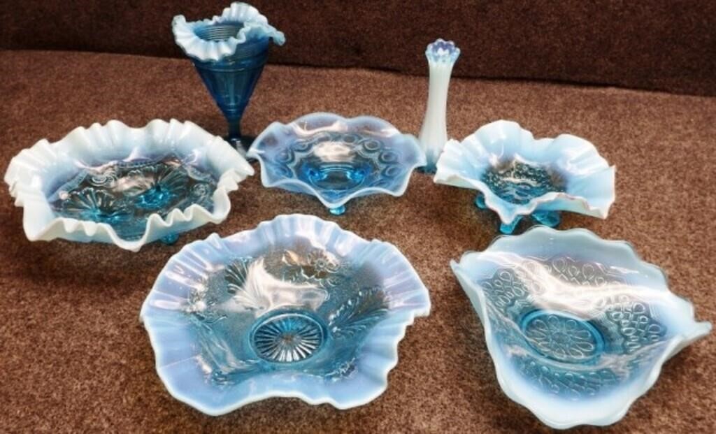 Blue Opalescent Glassware