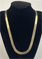 20” Goldtone Herringbone necklace