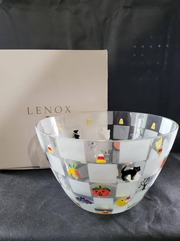 Lenox Halloween Delights Painted Glass Bowl