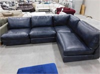 Macy's Beyond Leather 4pc Modern Sectional r