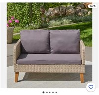 Brookside Chloe Rattan Outdoor Loveseat picture