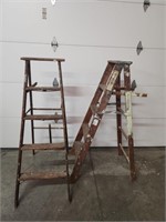 (2) 4' Wooden Ladders