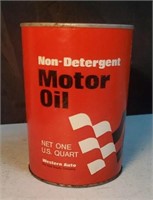 Vintage non detergent motor oil western auto
