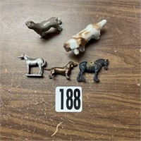 Misc Figurines, Dog + horse