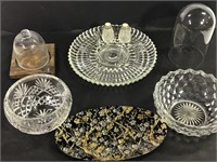 Tumbling Block Cut & Crystal Glass Lot