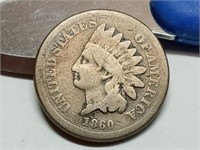 OF) better date 1860 Indian head penny