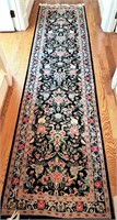 PRETTY FLORAL RUNNER RUG WITH FRINGE ENDS 24"X 12'