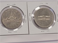 CANADIAN SILVER DOLLARS 1972 & 1973(PEI)