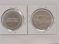 CND SILVER DOLLARS 1973(PEI) & 1982(CONSTITUTION)