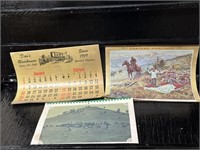 VINTAGE CALANDER, RUSSELL PRINT, WESTERN PRINTS