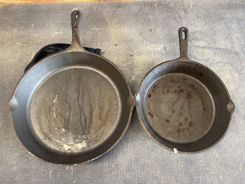 Two Cast Iron Pans