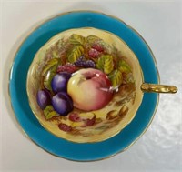 GREAT AYNSLEY HAND PAINTED D JONES CUP & SAUCER