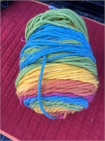 Large roll of rainbow, thick yarn