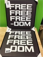 Free Free Free-Dom Stretch Canvas lot of 2