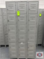 Metal Locker with 18 nests 10 x 12" gray color