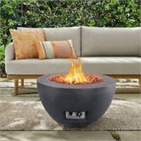Kante Concrete Round Fire Table 25", 50000 Btu
