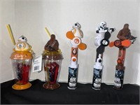 Star Wars - 3 fans with candy,  2 cups w