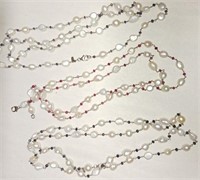 350 - LOT OF 3 FRESH WATER PEARL NECKLACES (B62)