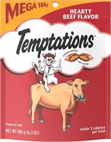 10 PACK TEMPTATIONS Beef Cat Treats 6.3oz