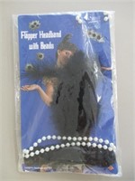 Flapper Headband With Beads For Adults