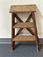 Vintage two-step wooden step ladder