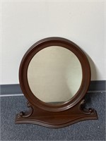 Wooden vanity mirror