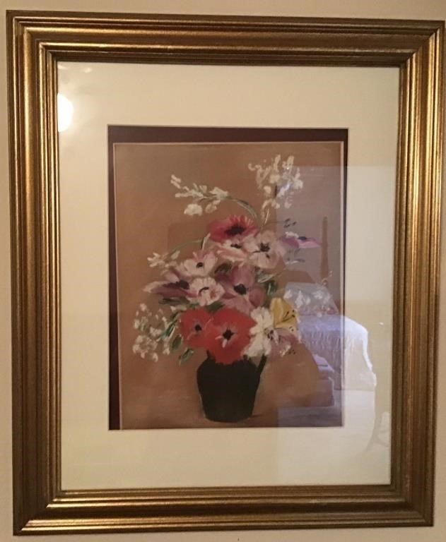 FRAMED FLORAL ARTWORK