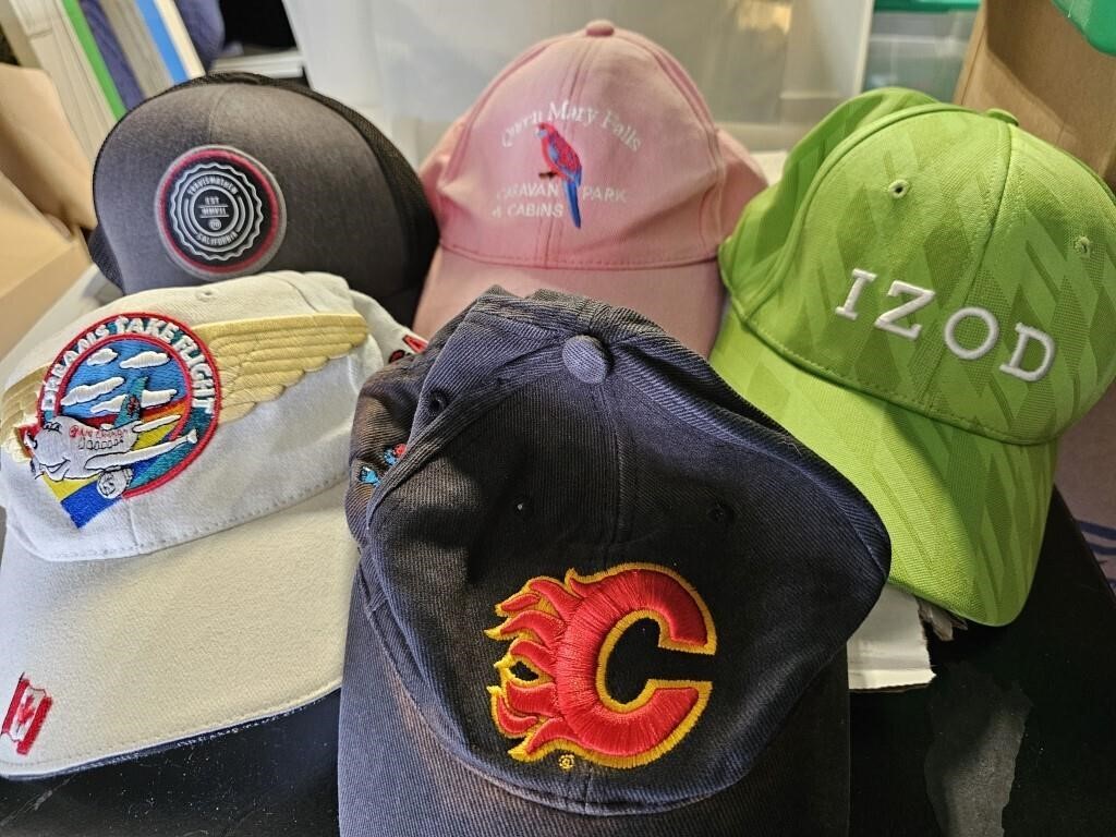 Group of baseball caps