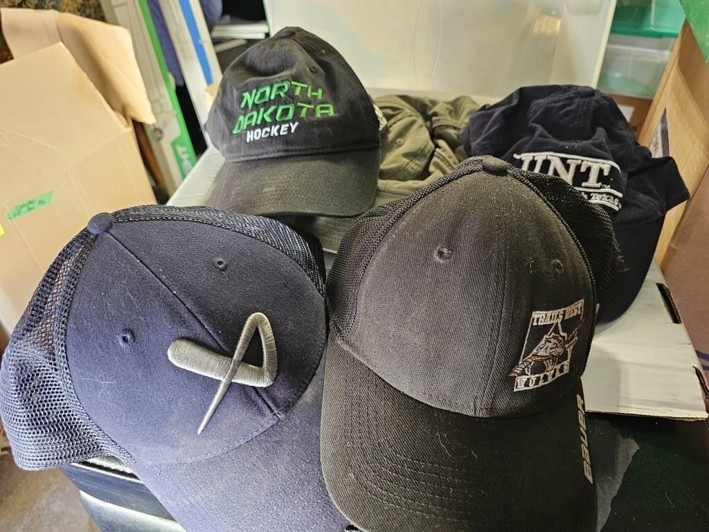 Group of baseball caps