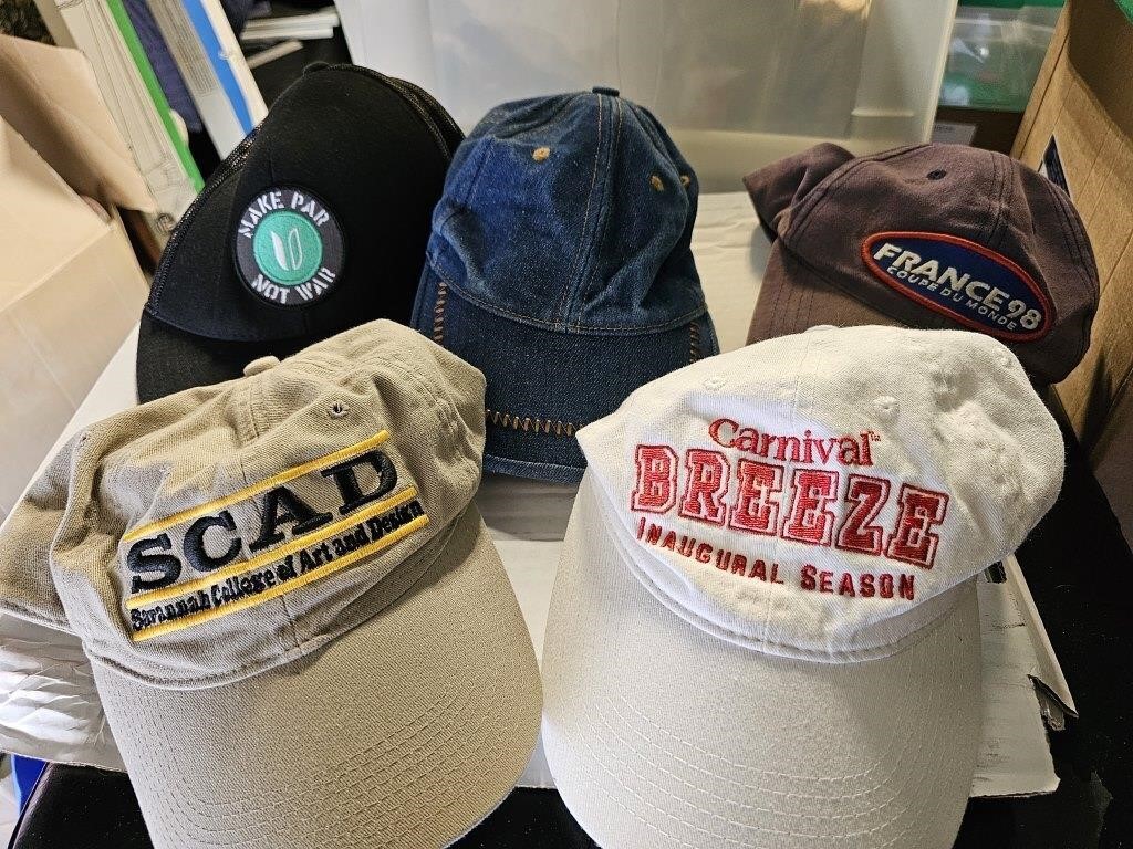 Group of baseball caps