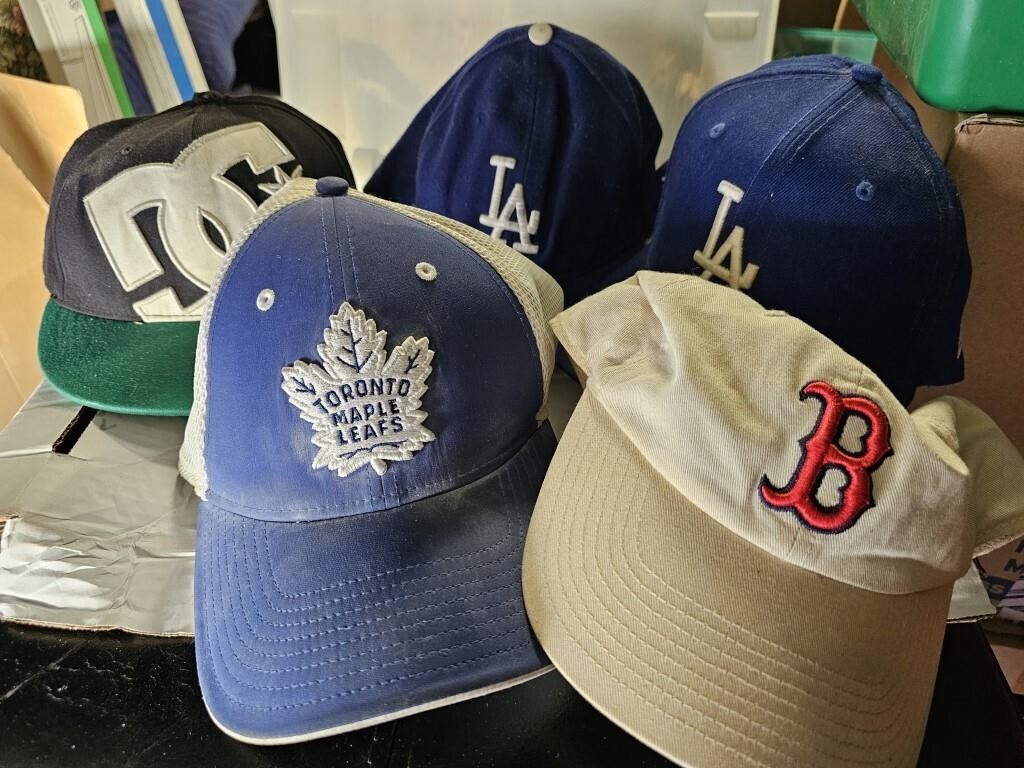 Group of baseball caps