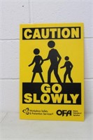 Caution Corrogated Sign