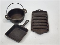 3 Pieces of Wagner Cast Iron 100th Anniversary