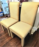 Set of Upholstered Parsons Chairs