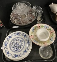 Enoch Wedgwood Plates, Corning & Pyrex Bowls.